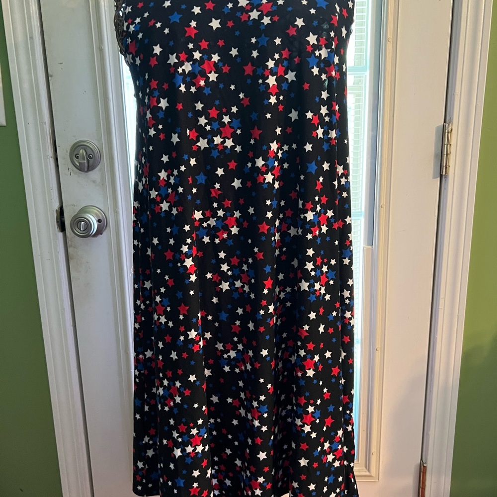 Star Pattern Sleeveless Dress